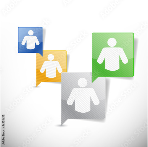 Illustration: people message communication concept people message communication concept