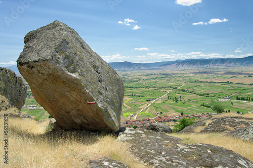 parallelepiped rocky block in Marko's Towers In Prilep, Republic of Macedonia