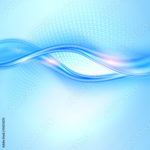 Vector: Abstract blue waving background Abstract blue waving background