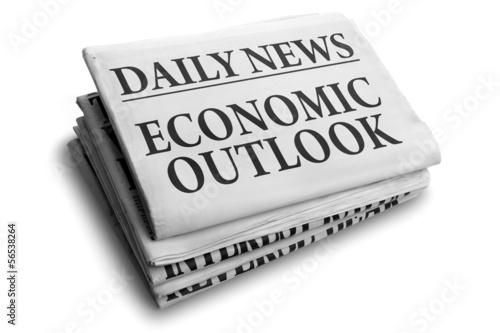 Photo: Economic outlook daily newspaper headline Economic outlook daily newspaper headline