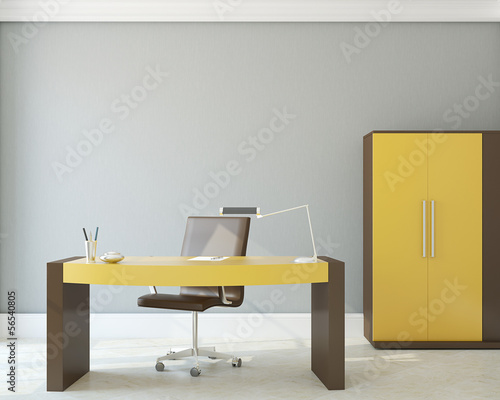 Illustration: Office interior. Office interior.