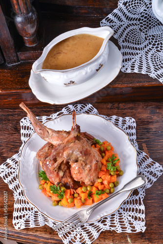 Photo: Roast rabbit Roast rabbit