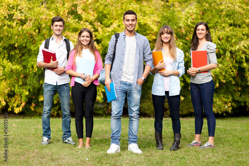 Photo: Group of students in the park Group of students in the park