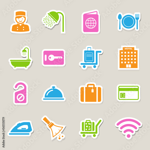Vector: Hotel and travel icon set Hotel and travel icon set