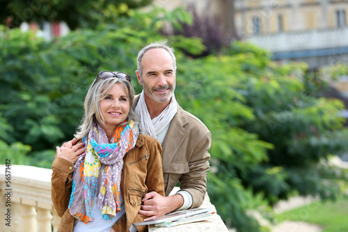 Photo: Senior couple of tourists on a trip Senior couple of tourists on a trip
