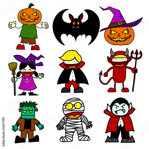 Vector: Halloween character cartoon. Halloween character cartoon.