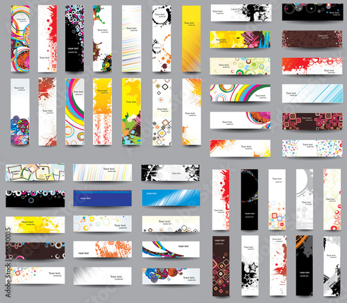 Vector: Mix Collection vertical and horizontal headers Mix Collection vertical and horizontal headers