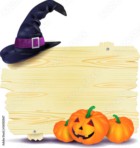 Vector: Halloween signboard Halloween signboard