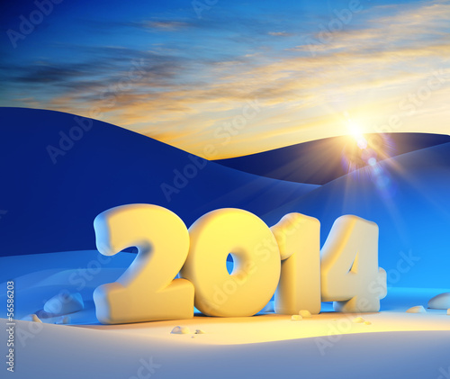 Illustration: new year 2014 new year 2014