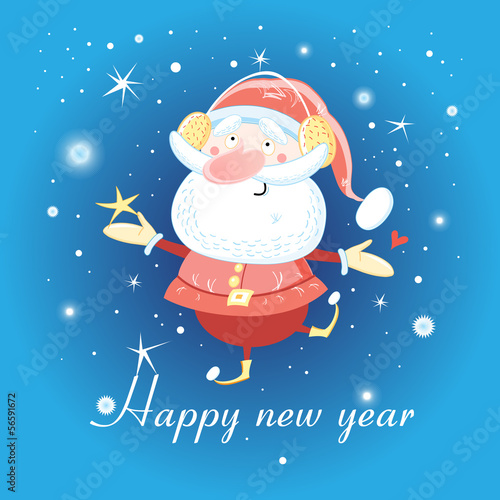 Vector: cheerful santa claus cheerful santa claus
