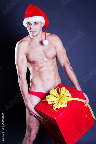 Photo: Sexy santa man. Christmas time Sexy santa man. Christmas time