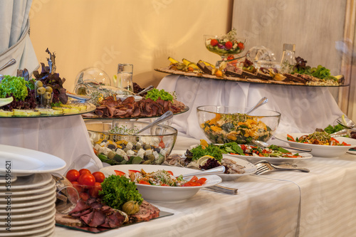Photo: Buffet with different appetizers Buffet with different appetizers