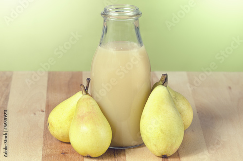 Photo: Still life of pears and pear juice Still life of pears and pear juice