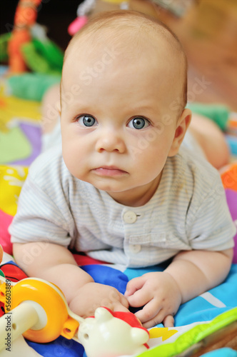Photo: sweet baby with toys sweet baby with toys