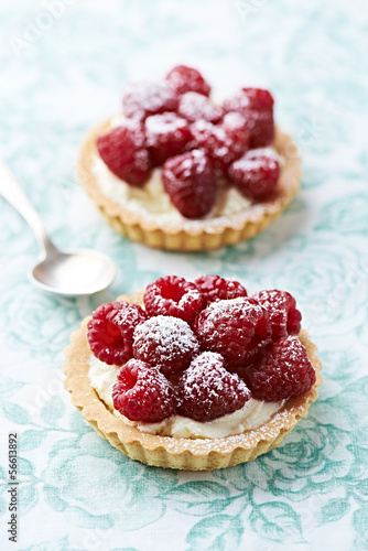 Photo: Little mascarpone tart with raspberries Little mascarpone tart with raspberries