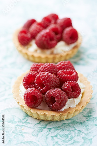 Photo: Little mascarpone tart with raspberries Little mascarpone tart with raspberries