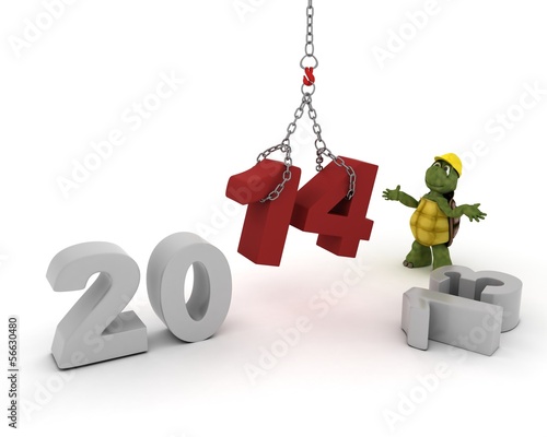 Illustration: Tortoise Bringing in the new year Tortoise Bringing in the new year