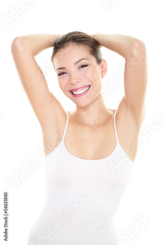 Photo: Armpit epilation hair removal woman showing armpits Armpit epilation hair removal woman showing armpits