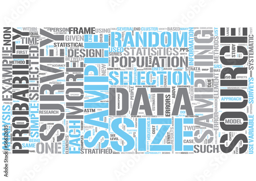 Vector: Statistical sampling Word Cloud Concept Statistical sampling Word Cloud Concept