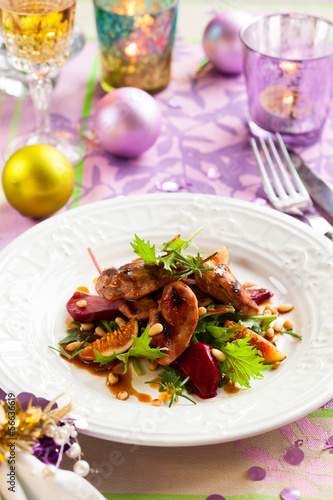 Photo: salad with quail salad with quail