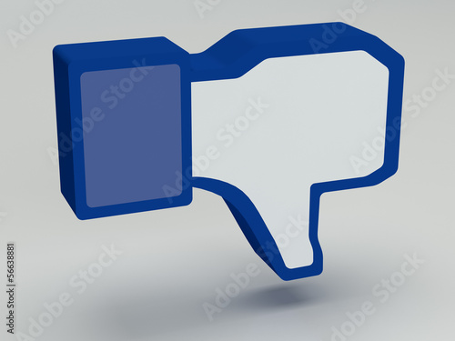 Illustration: Social media facebook dis-like Social media facebook dis-like