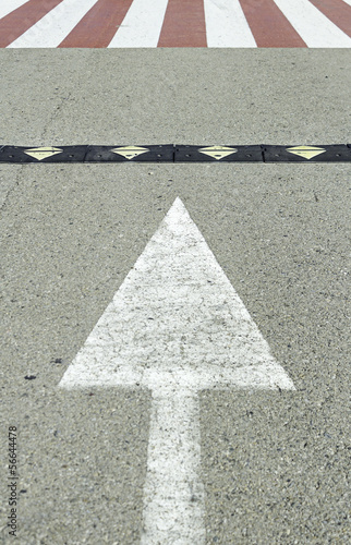 Photo: Arrow with zebra crossing Arrow with zebra crossing