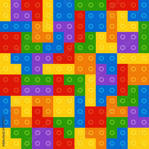 Vector: Color constructor blocks seamless pattern Color constructor blocks seamless pattern