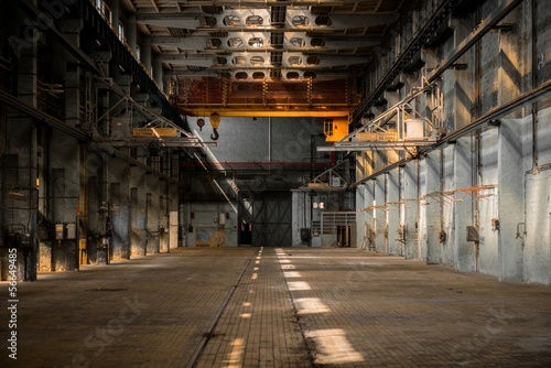 Photo: Industrial interior of an old factory Industrial interior of an old factory