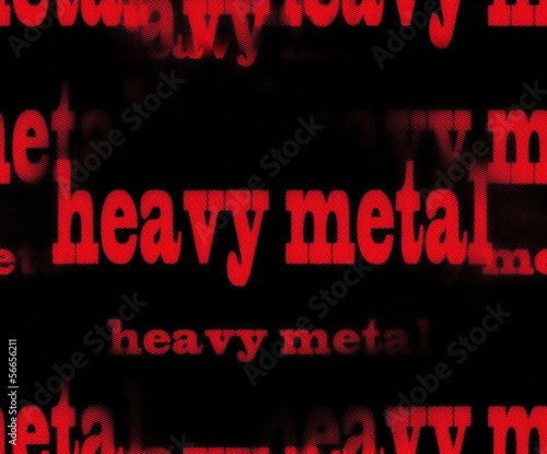 Illustration: heavy metal red word isolated on black backgroun heavy metal red word isolated on black backgroun