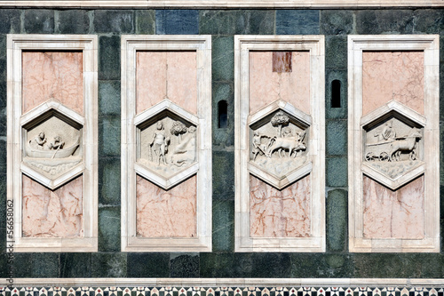 Photo: Close view of wall of Cathedral Santa Maria del Fiore, Florence Close view of wall of Cathedral Santa Maria del Fiore, Florence