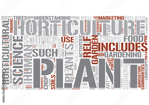 Vector: Horticulture Word Cloud Concept Horticulture Word Cloud Concept