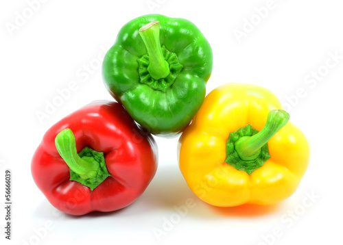 Photo: Isolated Mixed Peppers Isolated Mixed Peppers