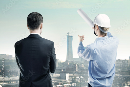 Photo: worker building worker building