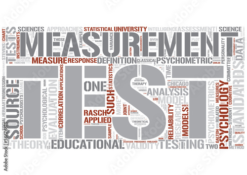 Vector: Psychometrics Word Cloud Concept Psychometrics Word Cloud Concept