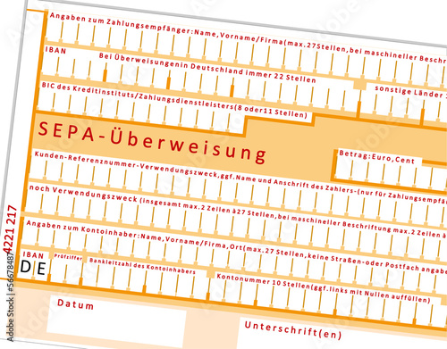 Photo: Sepa Überweisung 2909 Sepa Überweisung 2909