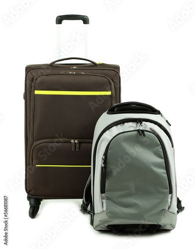 Photo: Suitcases isolated on white Suitcases isolated on white