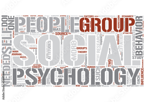 Vector: Social psychology Word Cloud Concept Social psychology Word Cloud Concept