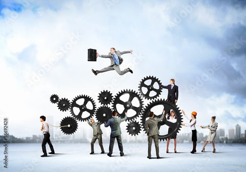 Photo: Teamwork concept Teamwork concept