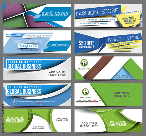 Vector: discount banner, header discount banner, header
