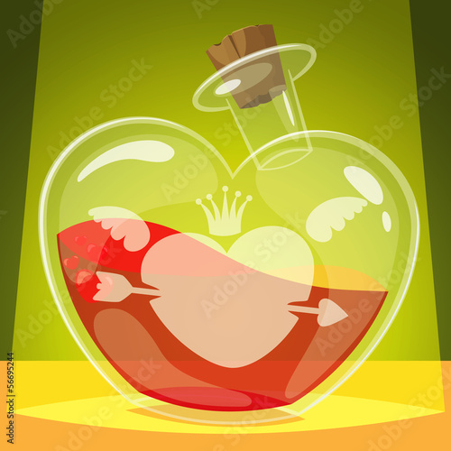 Vector: Love potion. Vector illustration. Love potion. Vector illustration.