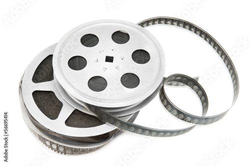 Photo: Old film strip isolated on white background Old film strip isolated on white background