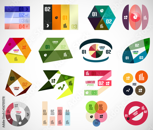 Vector: Set of infographic elements and banner templates Set of infographic elements and banner templates