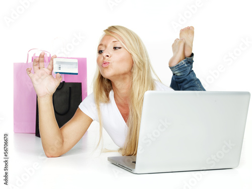 Photo: Woman did a bargain on the internet Woman did a bargain on the internet