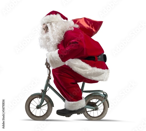 Photo: Santa claus on the bike Santa claus on the bike