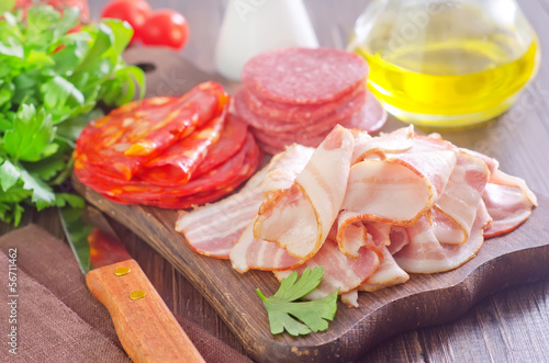 Photo: salami and bacon salami and bacon