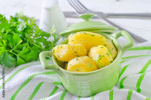 Photo: boiled potato boiled potato