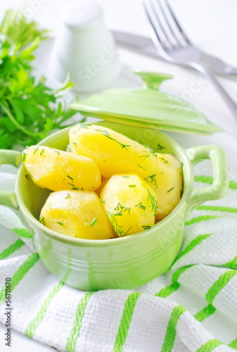 Photo: boiled potato boiled potato