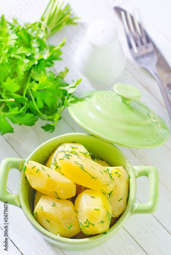 Photo: boiled potato boiled potato