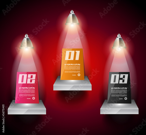 Vector: Infographic design template with glass surfaces.and spotlights. Infographic design template with glass surfaces.and spotlights.