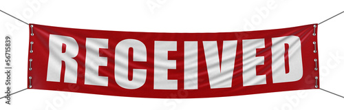 Photo: Received banner (clipping path included) Received banner (clipping path included)